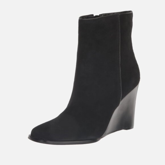 new Dolce Vita Susann Wedge Wide Suede Booties Boots 2510 4T2M - Picture 1 of 9